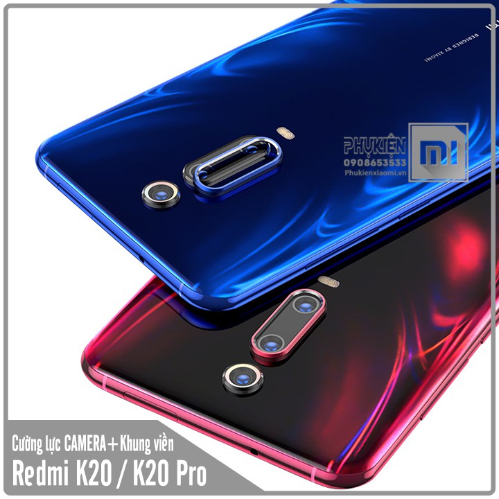 Bộ bảo vệ Camera Xiaomi Redmi K20 / K20 Pro / Mi 9T Cường Lực CAMERA + Khung viền Nhôm CAMERA