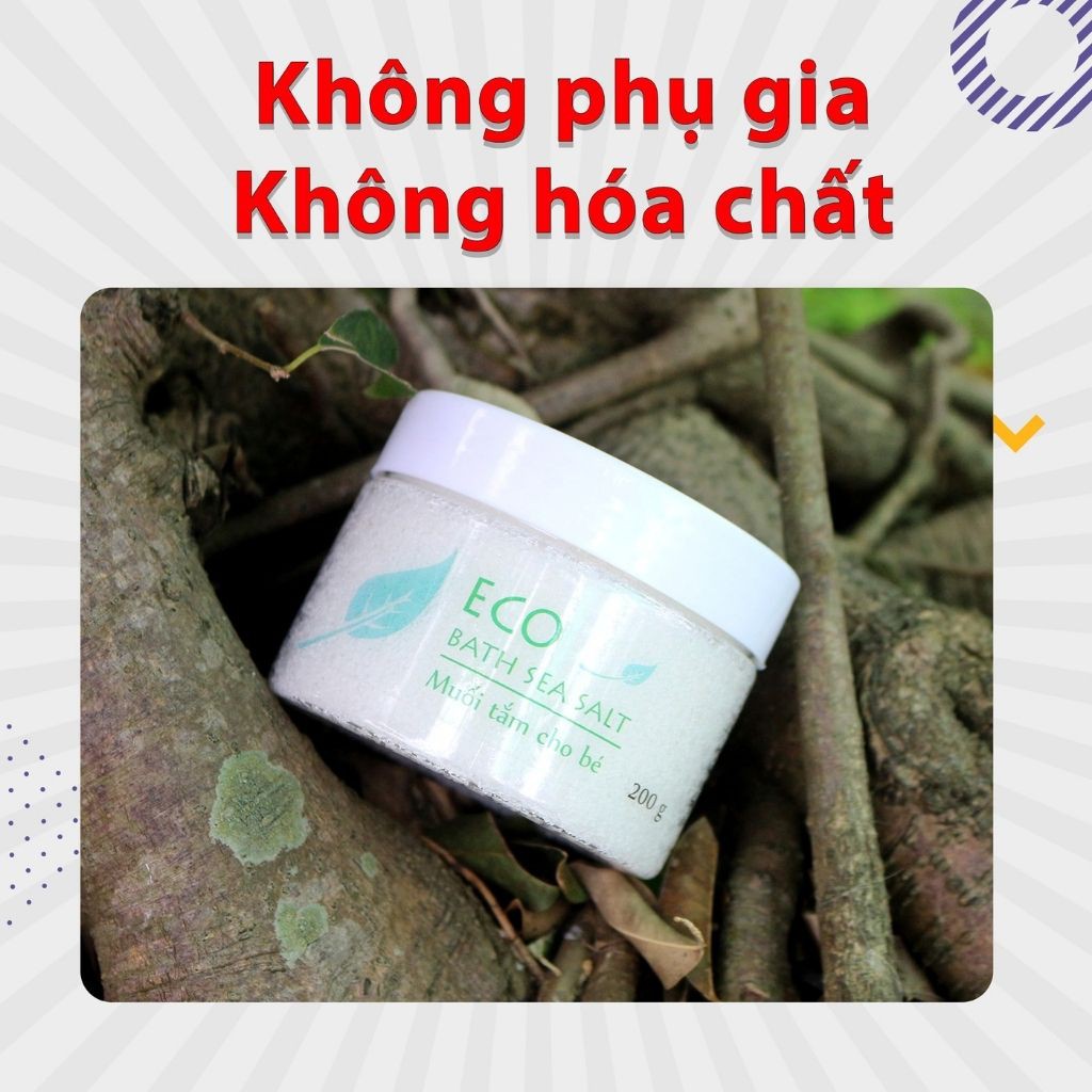 Muối Tắm Bé Sinh Dược Eco- Muối tắm bé thảo dược- Ngừa rôm sảy, mẩn ngứa, làm ấm cơ thể bé