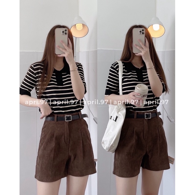 Áo len kẻ polo (ảnh thật/ có sẵn)