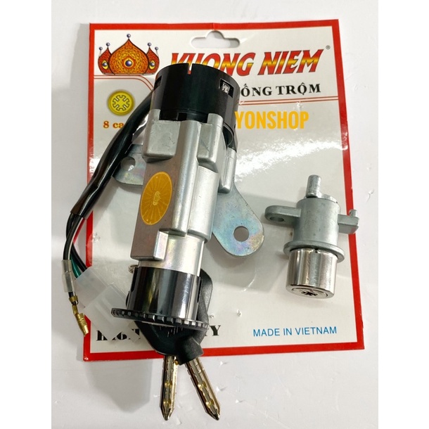Bộ Ổ Khoá Xe YaZ 125 Chìa 6 -8 Cạnh Chống Trộm Hàng Cao Cấp Chính Hãng VƯƠNG NIỆM