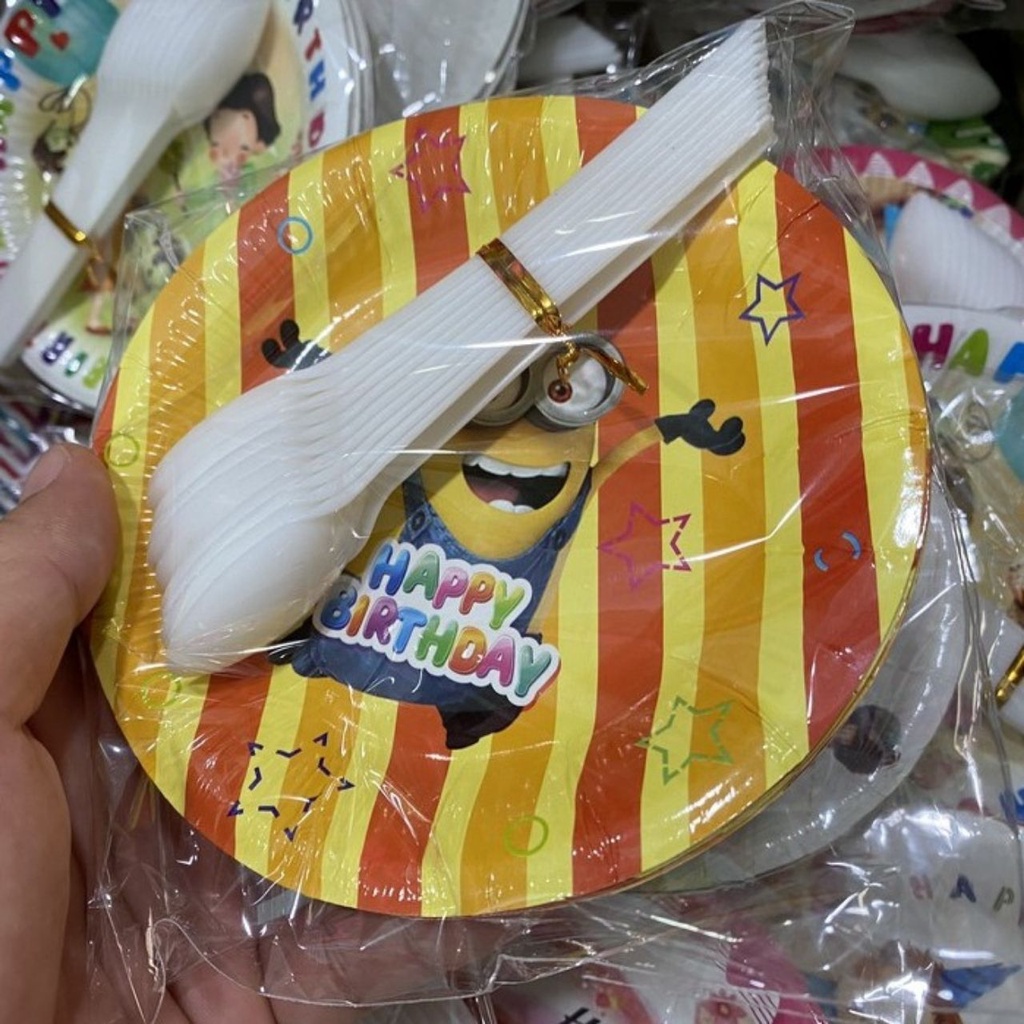 Đĩa Muổng Ăn Bánh Kem, Đĩa muổng nhựa ăn bánh sinh nhật, dĩa nhựa ăn bánh sinh nhật  ABSHOP COM VN