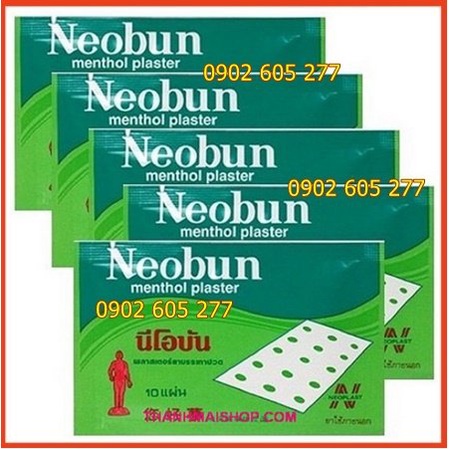 [Combo] 1 Hộp 20 Gói Dán Neobun Menthol Plaster Thái Lan