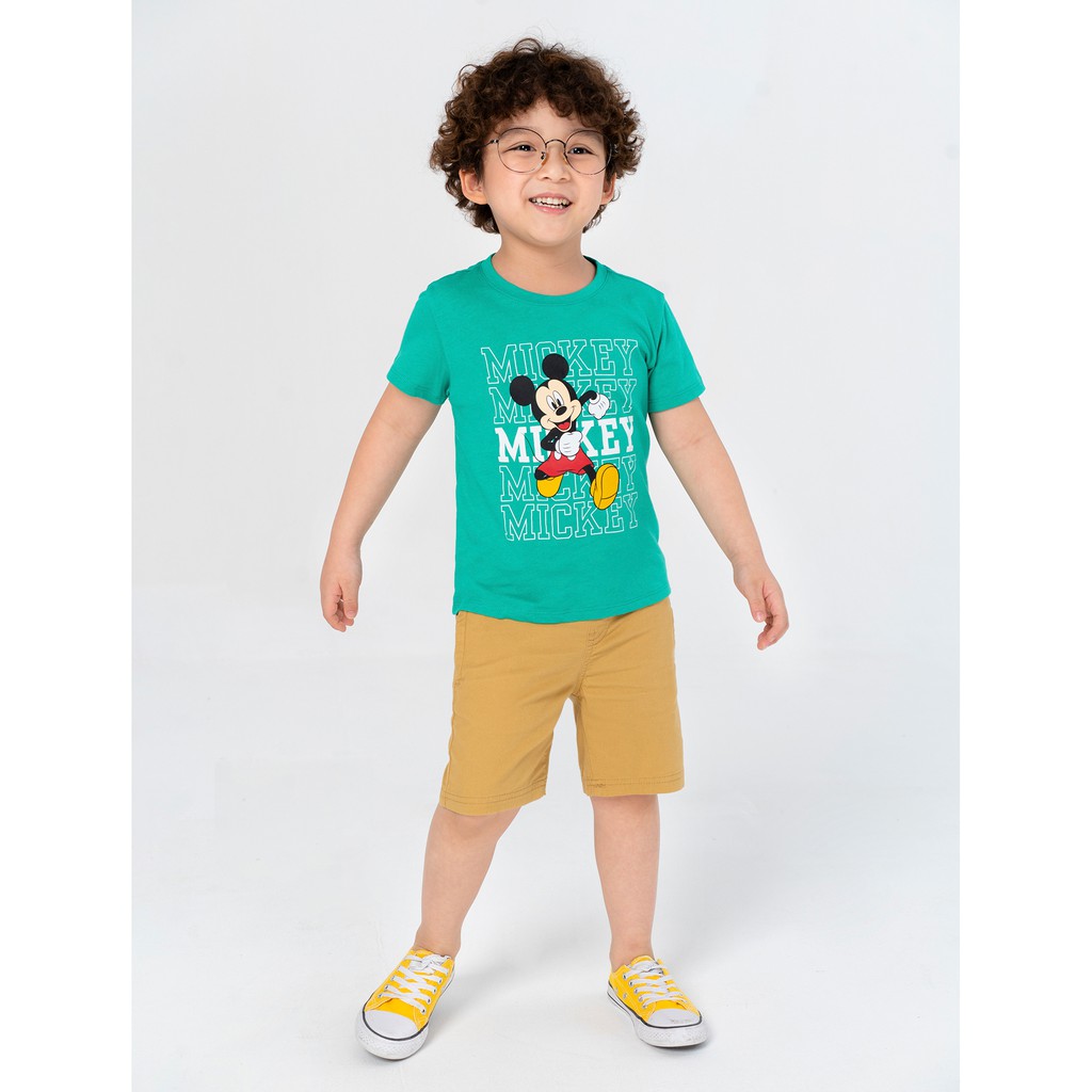Áo phông bé trai CANIFA hình chuột mickey, áo cộc tay cho bé kiểu dáng thời trang - 2TS21S004