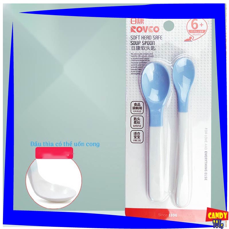 [Mẹ&amp;Bé] SET 2 THÌA ĂN DẶM CHO BÉ SƠ SINH VS TRẺ NHỎ.