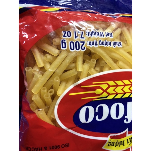 Nui tăm, nui ống tăm, ống nhỏ, Safaco 500gr