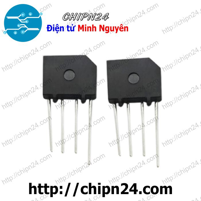 [3 CON] Cầu Diode KBP210 2A 1000V (2A dẹt)