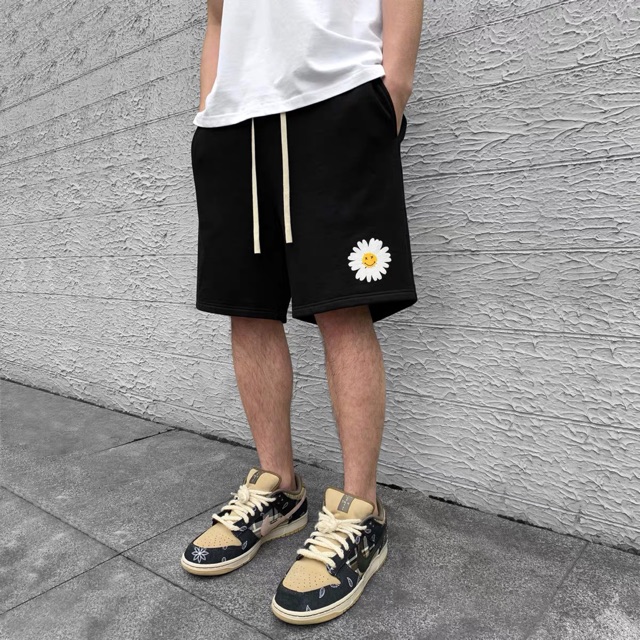 Quần short WIND unisex hoa cúc form rộng, quần đùi nam nữ oversize ulzzang | BigBuy360 - bigbuy360.vn