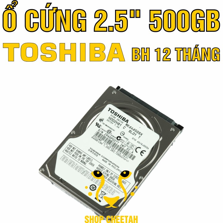 HDD 2.5” Toshiba 500GB – Ổ cứng Laptop chính hãng – Bảo hành 12 tháng – Mới 99% – Tháo từ máy nhập khẩu