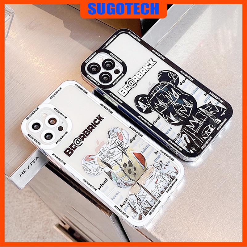 Ốp Iphone trong BeaR.B.rick cạnh vuông cho Iphone 7Plus/8plus/X/Xs/Xsm/11/11pro/11prm/12/12pro/12prm/13/13pro/13prm