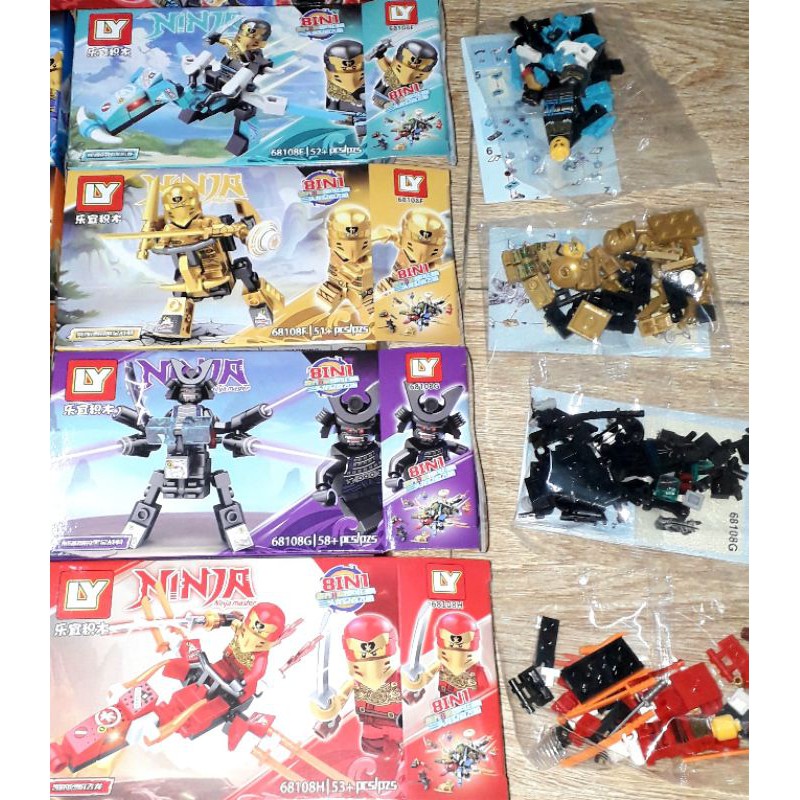 Sét 8 hộp Lắp ráp LegoNinja Phụng Hoàng 3 đầu 68108 có trên 320 chi tiết bằng nhựa rất đẹp