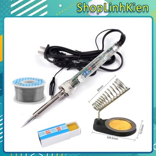 Bộ mỏ hàn nhiệt điều chỉnh nhiệt độ 60W No.907 loại Zin/ thiếc hàn/ bọt biển/ kệ hàn/ nhựa thông