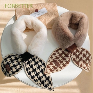 Khăn quàng cổ bằng lông giả dệt kim dày giữ ấm nhiều màu tùy chọn cho nữ