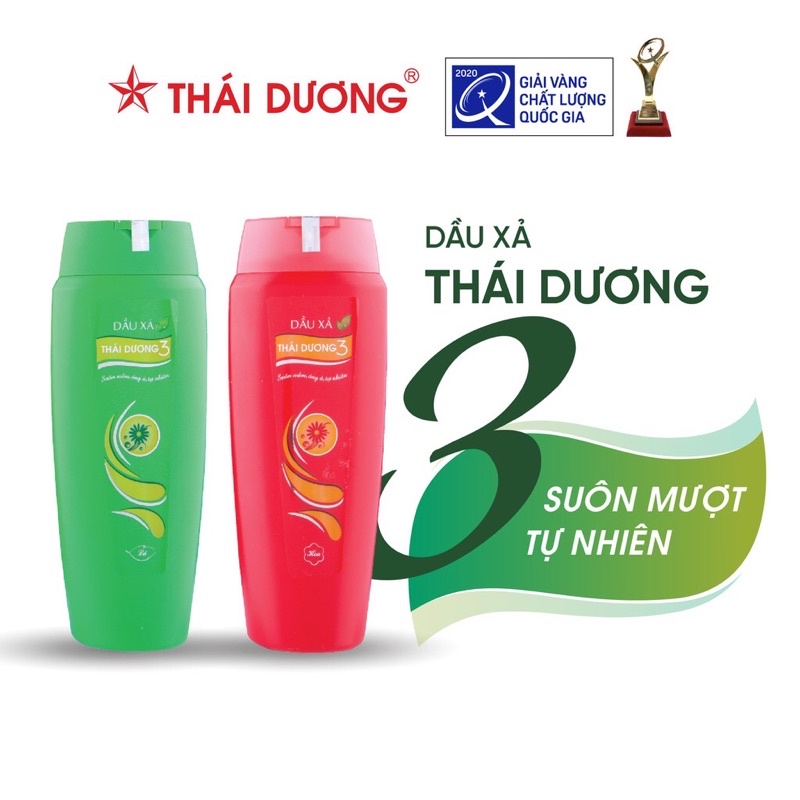 DẦU XẢ THÁI DƯƠNG 3 HOA/ LÁ CHAI 200ML CHO MÁI TÓC MỀM MƯỢT ÓNG Ả