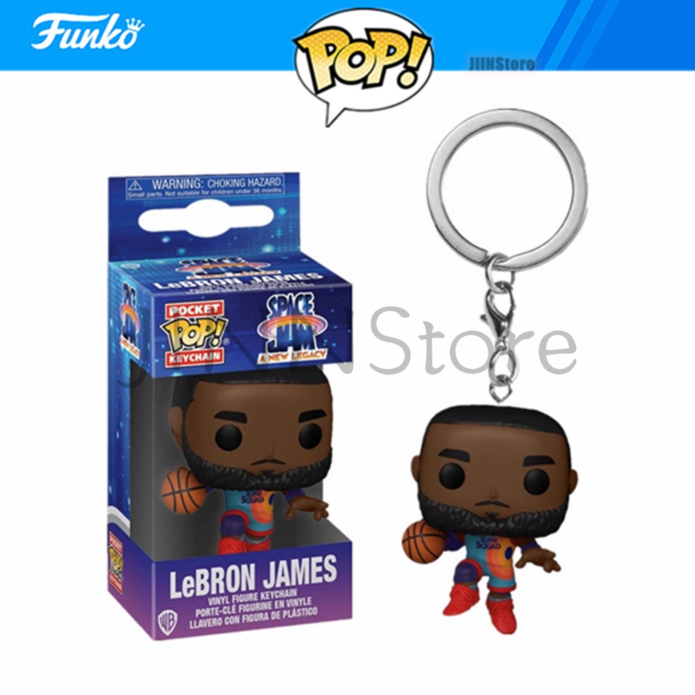 Móc khóa hình búp bê JINNStore Funko Pop SPACE JAM Lebron James Vinyl dễ thương