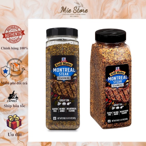 Gia vị ướp thịt bò date 2024 McCormick Grill Mates Montreal Steak Seasoning 822gr