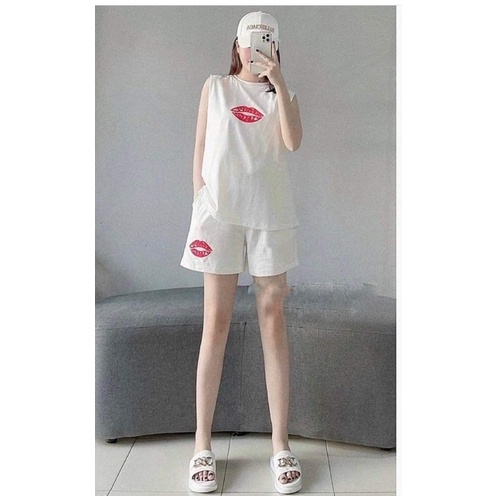 Bộ tanktop môi đỏ TC12