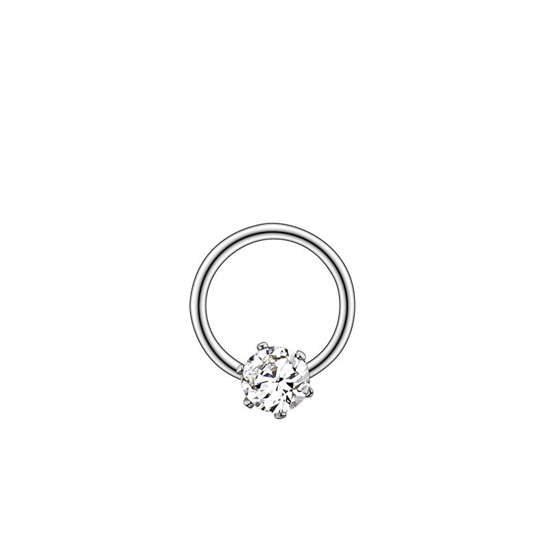 Khuyên mũi tròn đính đá cá tính