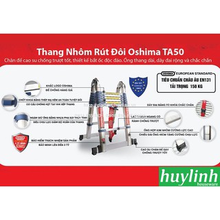 THANG NHÔM RÚT ĐÔI CHỮ A OSHIMA TA-50