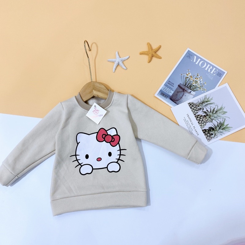 ÁO NỈ BÔNG HELLO KITTY CHO BÉ GÁI 7-17Kg