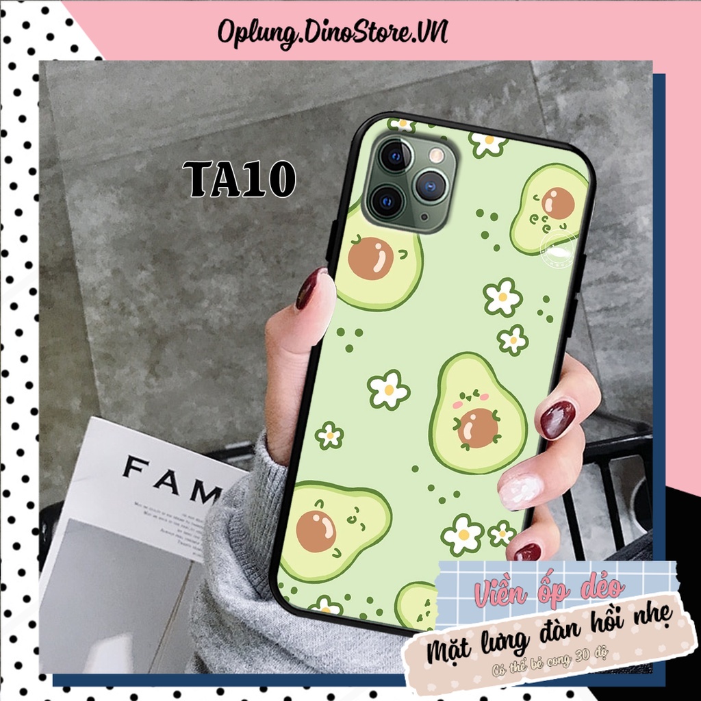 Ốp Iphone 11/11pro/11Promax/12/12pro/12Promax in hình quả bơ đáng yêu, in hình sắc nét chống bám bẩn.