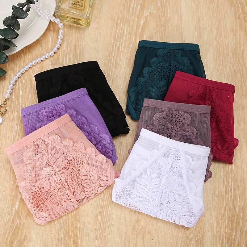 Bộ 3 Quần Lót Nữ Mềm Mại Phối Ren Gợi Cảm