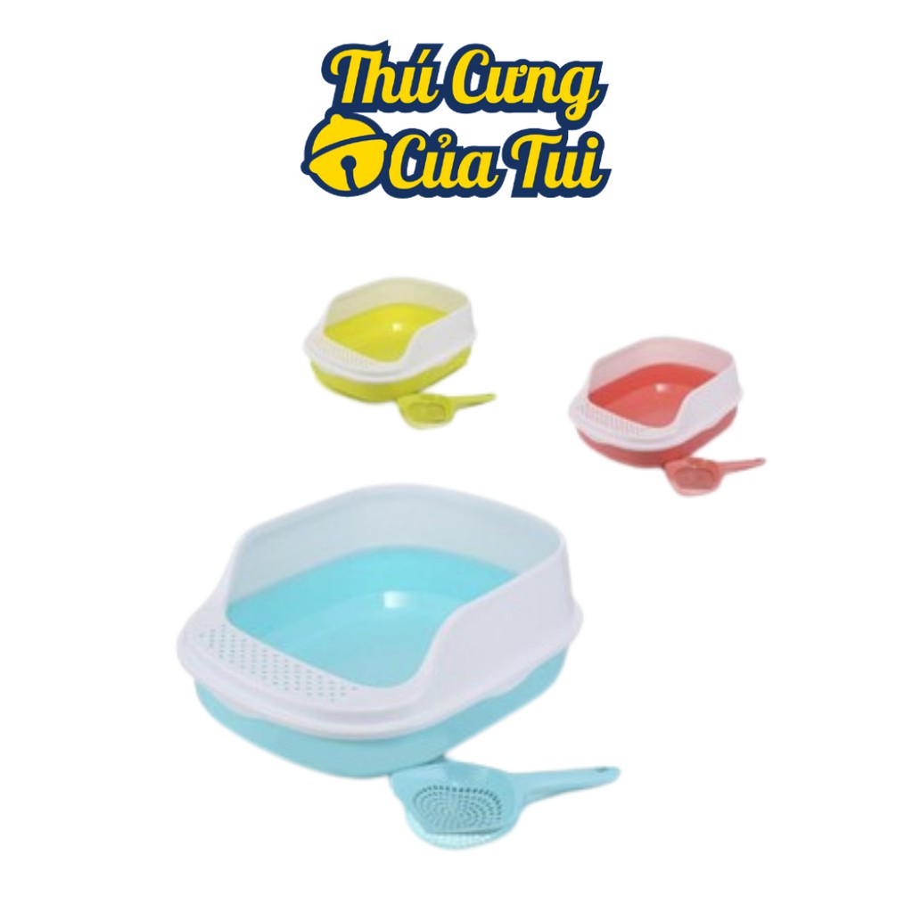 Khay Vệ Sinh Lớn Cho Thú Cưng Chó Mèo (Tặng Kèm Xẻng) - Thú Cưng Của Tui