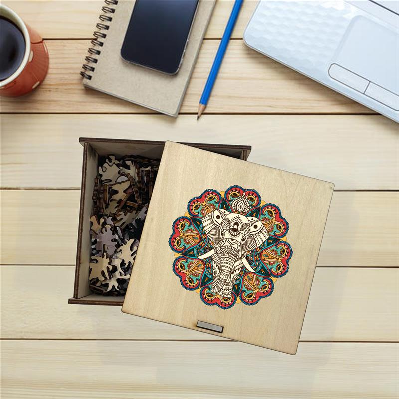 Bộ xếp hình gỗ đồ chơi Thegioipuzzle ghép hình puzzle con vật- Con Voi