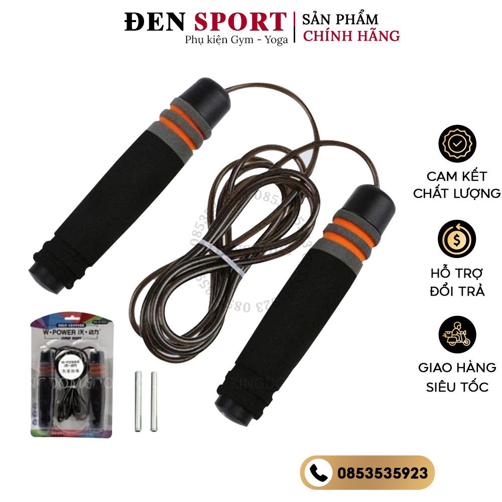 Dây Nhảy Thể Dục Cao Cấp ĐenSport Lõi Thép Siêu Bền, Nhiều Màu Sắc