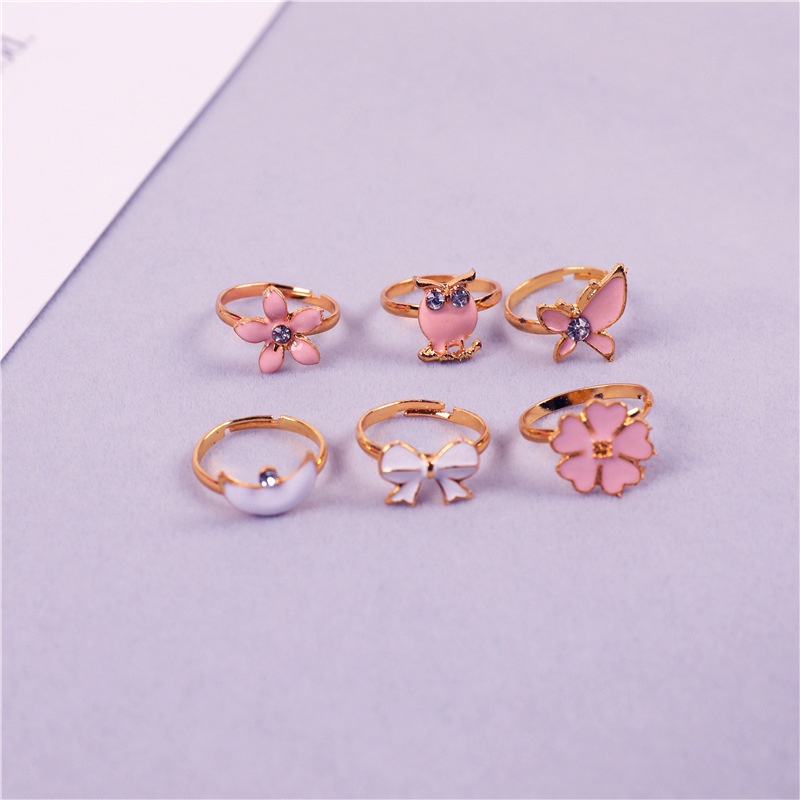 Nhẫn trẻ em nhẫn bé gái đa dạng mẫu mã hộp đựng trái tim siêu dễ thương trang sức cho bé gái