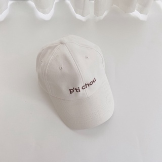 Mũ lưỡi trai cho bé và bố mẹ thêu logo P'ti chou