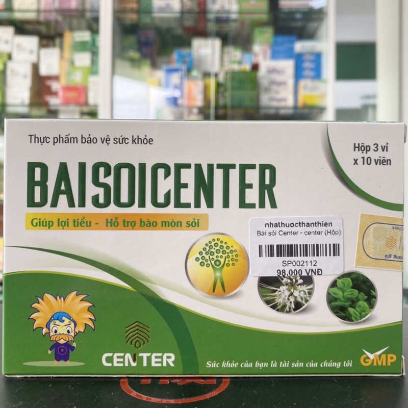 Bài sỏi center – Hỗ trợ lợi tiểu, bài tiết sỏi thận, sỏi tiết niệu, sỏi mật (Hộp 30 viên)