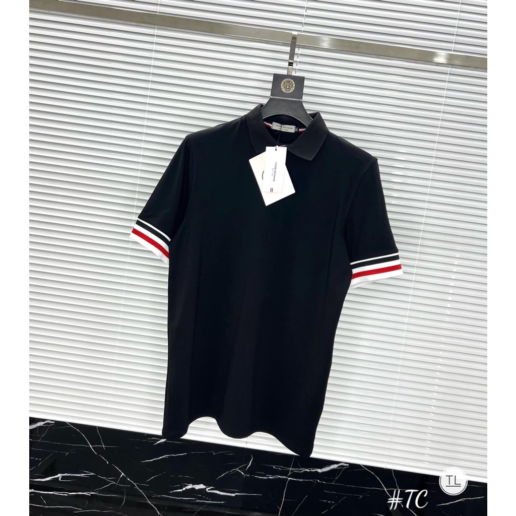 Áo Polo phối tay cổ bẻ chất liệu cotton kiểu dáng đẹp nam nữ mặc đẹp (CT-T40P)