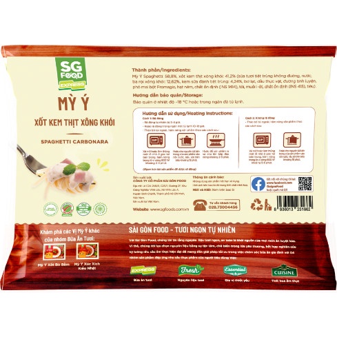 Mỳ ý xốt kem thịt xông khói 250g [CHỈ GIAO HÀNG TẠI TP.HCM] | BigBuy360 - bigbuy360.vn