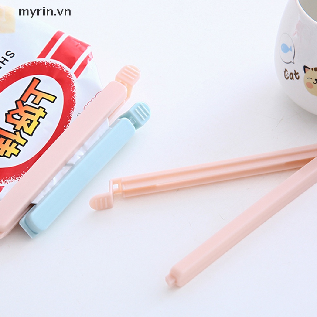 Set 5 Kẹp Miệng Túi Thực Phẩm Bằng Nhựa Màu Sắc Đơn Giản