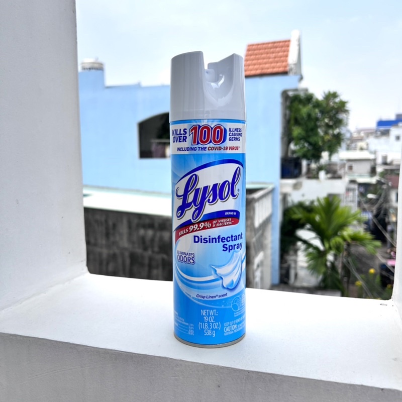 Chai xịt phòng diệt khuẩn Lysol 538 gram (Hàng Mỹ - đủ bill mua hàng)