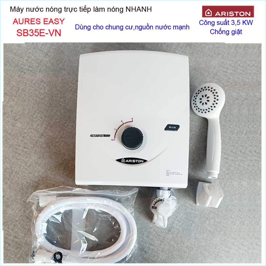 Máy nước nóng Ariston SB35E-VN, máy nước nóng trực tiếp cho chung cư Aures Easy (không bơm) 3195055