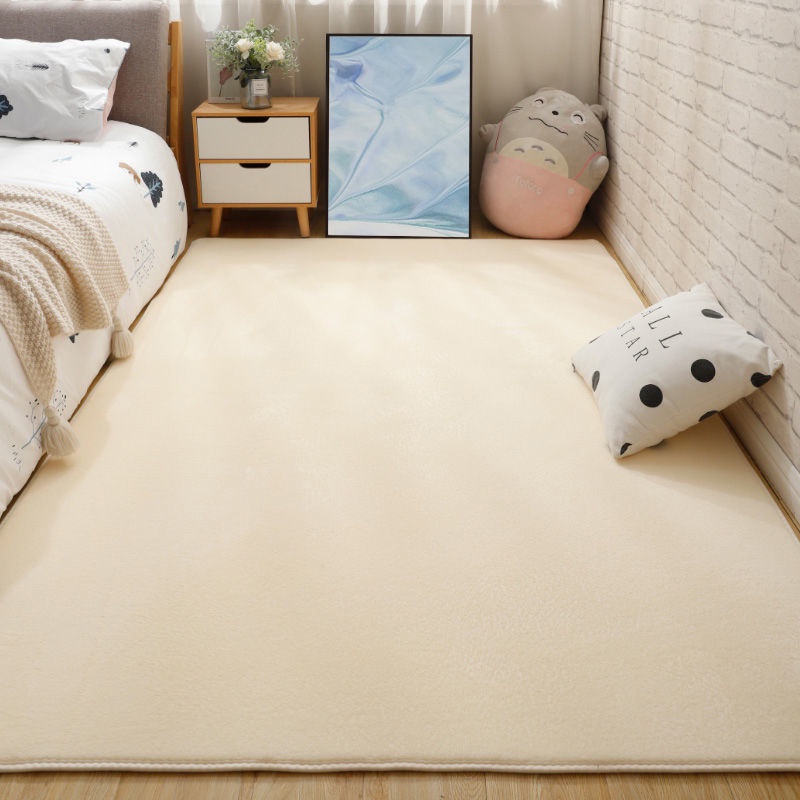 Kmeit Thảm Lót Bàn Trà / Phòng Khách / Phòng Ngủ / Ghế Sofa Làm Từ Vải Lông Cừu San Hô Phong Cách Châu Âu