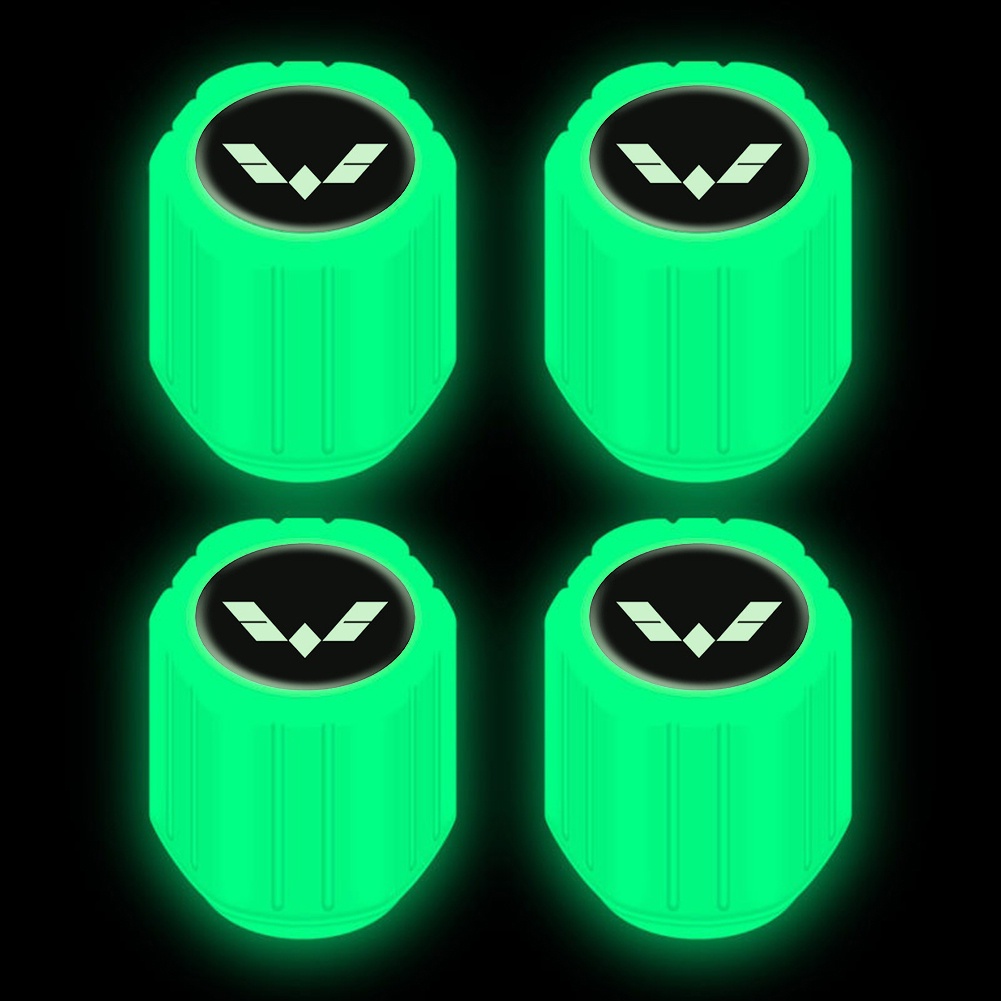 Bộ 4 Nắp Van Bánh Xe Dạ Quang