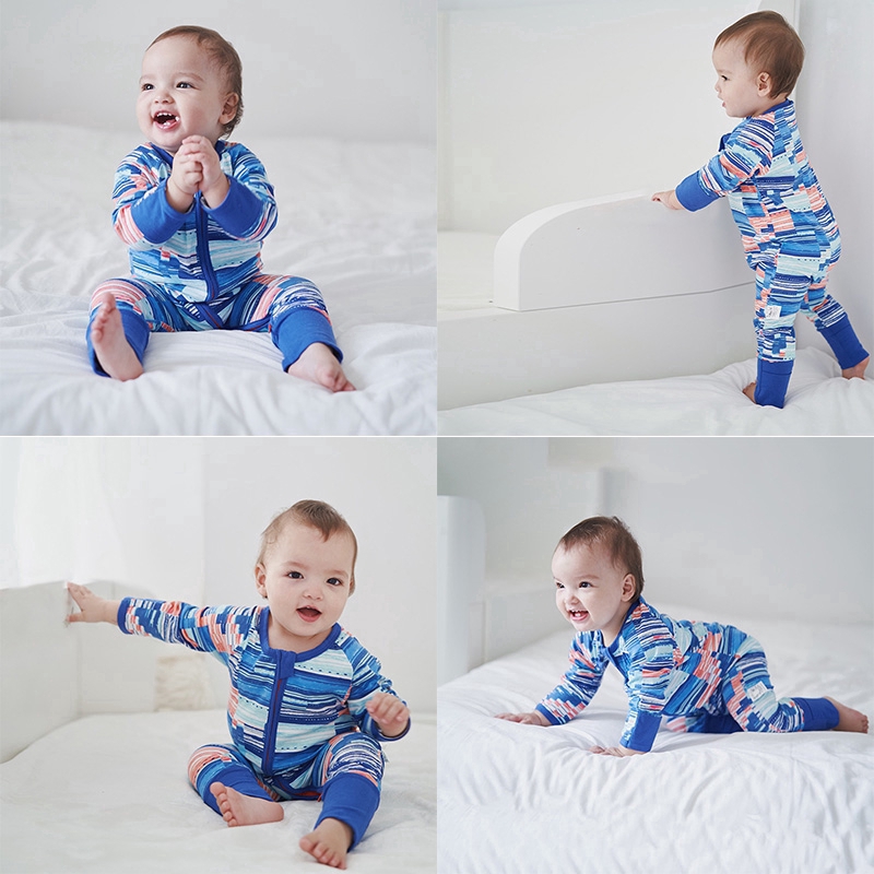 Bộ áo liền quần MANVIN BABY tay dài dễ thương cho trẻ sơ sinh