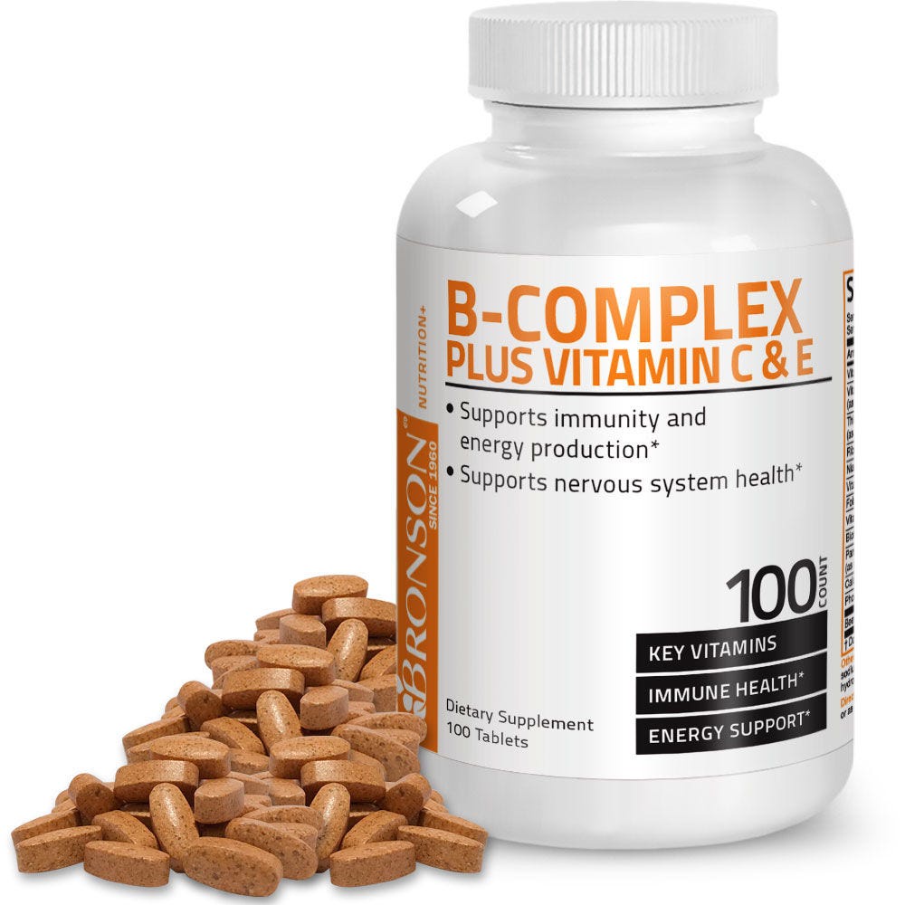 Organic Vitamin B Complex C & E - 100 viên Mỹ - Bổ sung Vitamin B, C và E