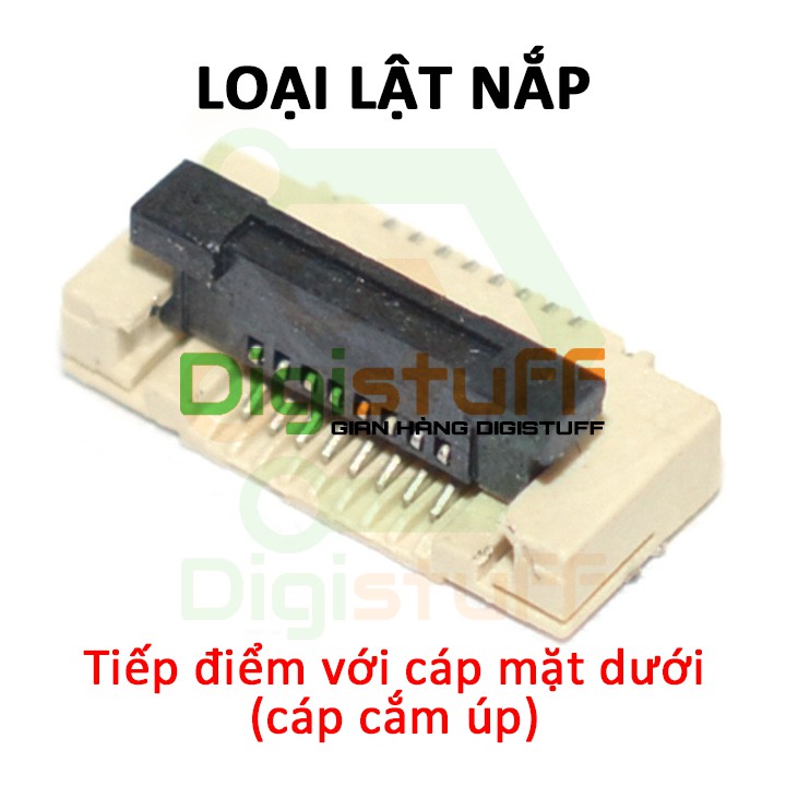 Đầu ZIF cắm cáp bàn phím laptop, đế cắm cáp FFC touchpad hoặc bo nút nguồn laptop... khoảng cách chân 1.0mm