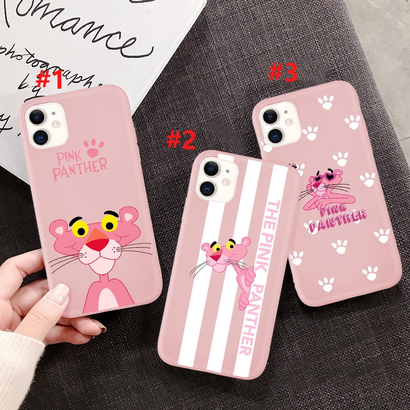 Ốp lưng họa tiết hoạt hình báo hồng cho iPhone 11 11Pro 11ProMax 6 6s 7 8 X XS XR XSMAX Pink Panther Case