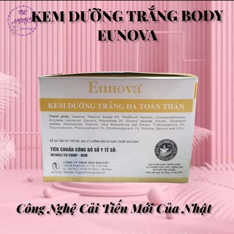 KEM DƯỠNG TRẮNG DA TOÀN THÂN EUNOVA BAN ĐÊM (CÔNG NGHỆ NHẬT)