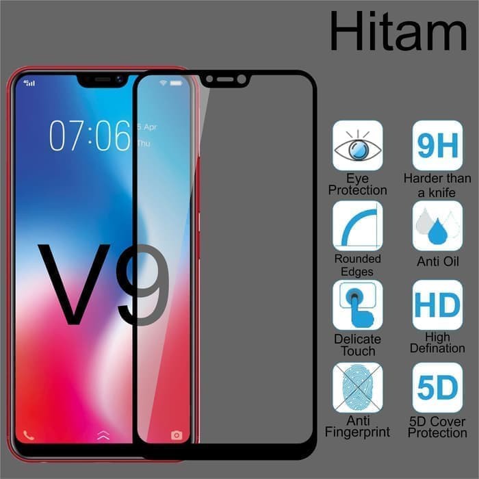 Kính Cường Lực 5d Bảo Vệ Toàn Màn Hình Chống Trầy Cho Vivo V9