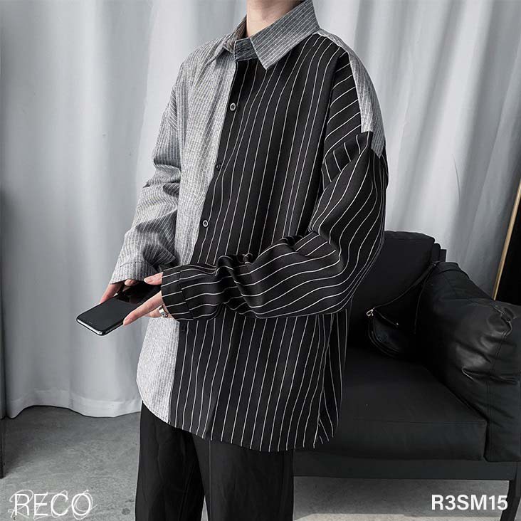 Áo sơ mi nam nữ Hàn Quốc cao cấp dáng rộng dài tay Shirt Loose R3SM15