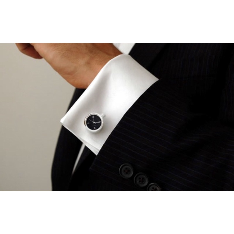 Khuy măng sét chất liệu thép , Cufflinks cài tay áo sơ my tặng kèm hộp đựng sang trọng làm quà tặng