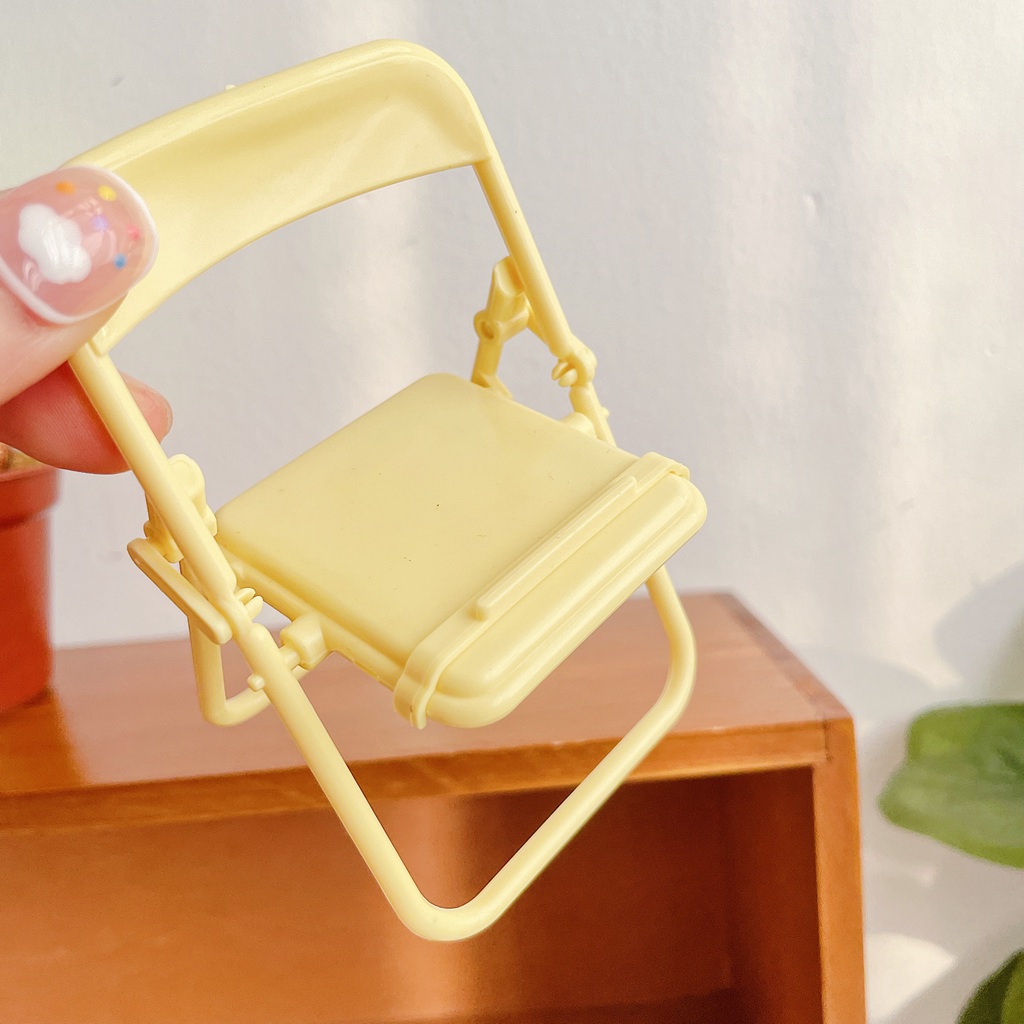 Giá trị điện thoại / máy tính bảng để bàn bằng pc thiết kế hình ghế dễ thương sáng tạo đơn giản tiện lợi dễ mang theo