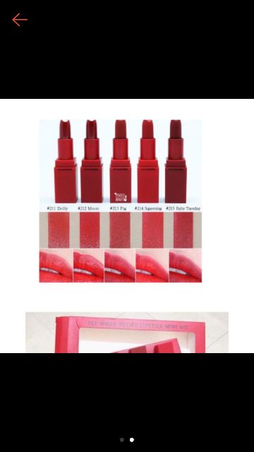 (QUÀ 8/3) SET SON 3CE ĐỎ RED RECIPE LIP COLOR MINI KIT