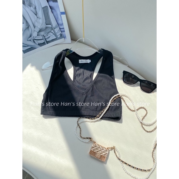 ÁO CROPTOP XẺ NGỰC CÁ TÍNH XINH XẮN