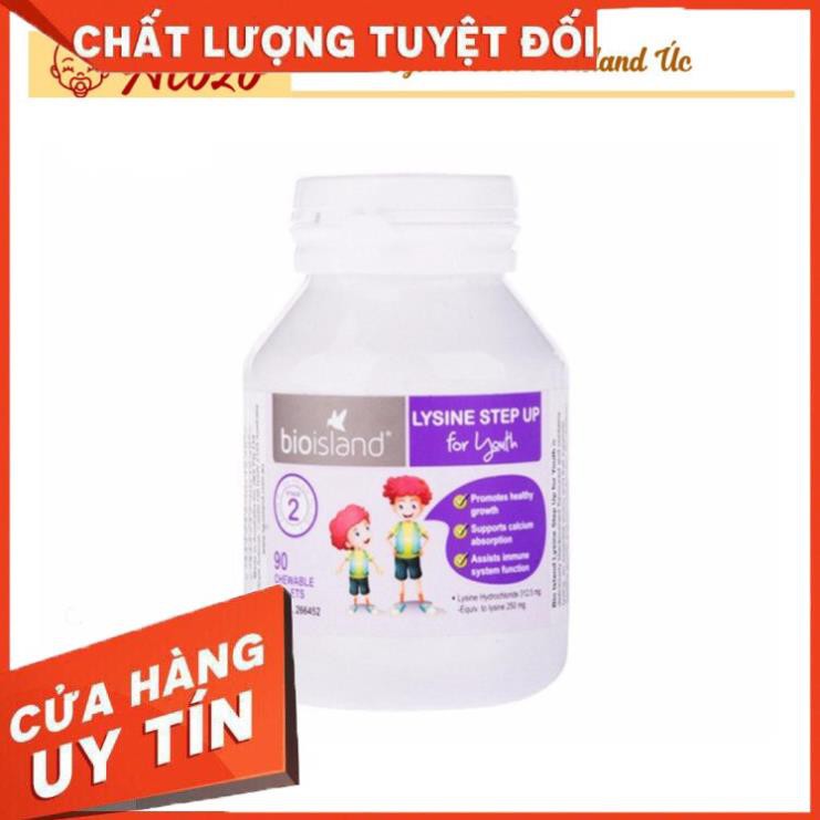 [CAM KẾT CHÍNH HÃNG] Viên uống tăng chiều cao Bio Island Lysine Step Up 60 viên